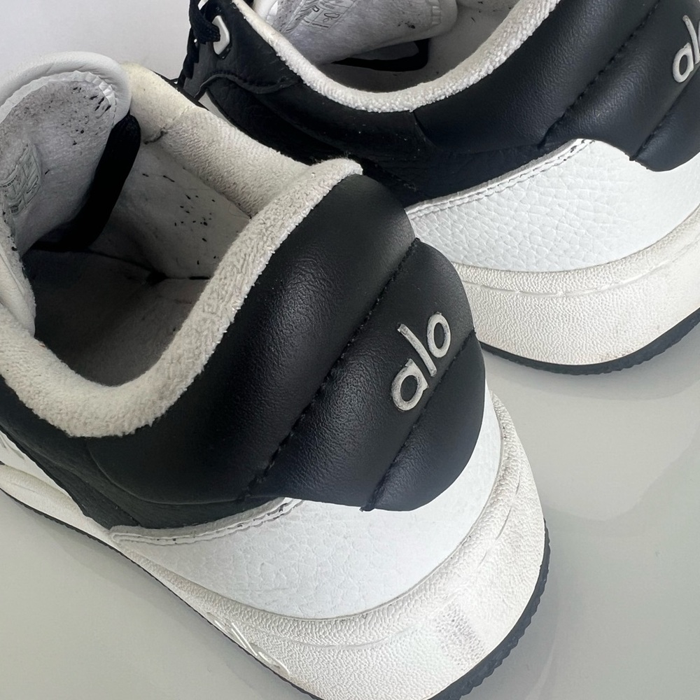 ALO Yoga Black and White Athletic Sneakers - Picture 6 of 9